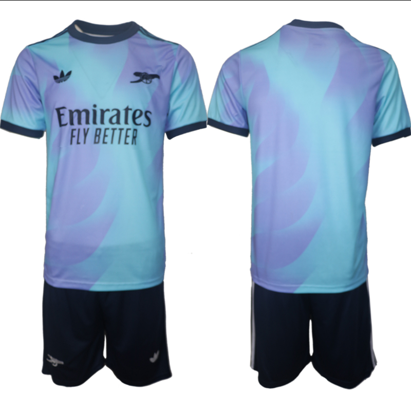 Men 2024-2025 Club Arsenal away Purple blue blank Soccer Jersey->customized nfl jersey->Custom Jersey